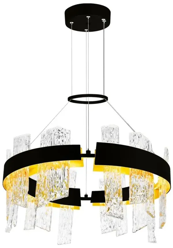 CWI Lighting Guadiana 24 in LED Black Chandelier