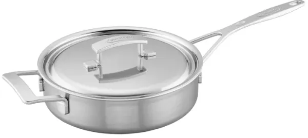 Demeyere Industry 5-Ply 3-qt Stainless Steel Saute Pan with Handle Helper