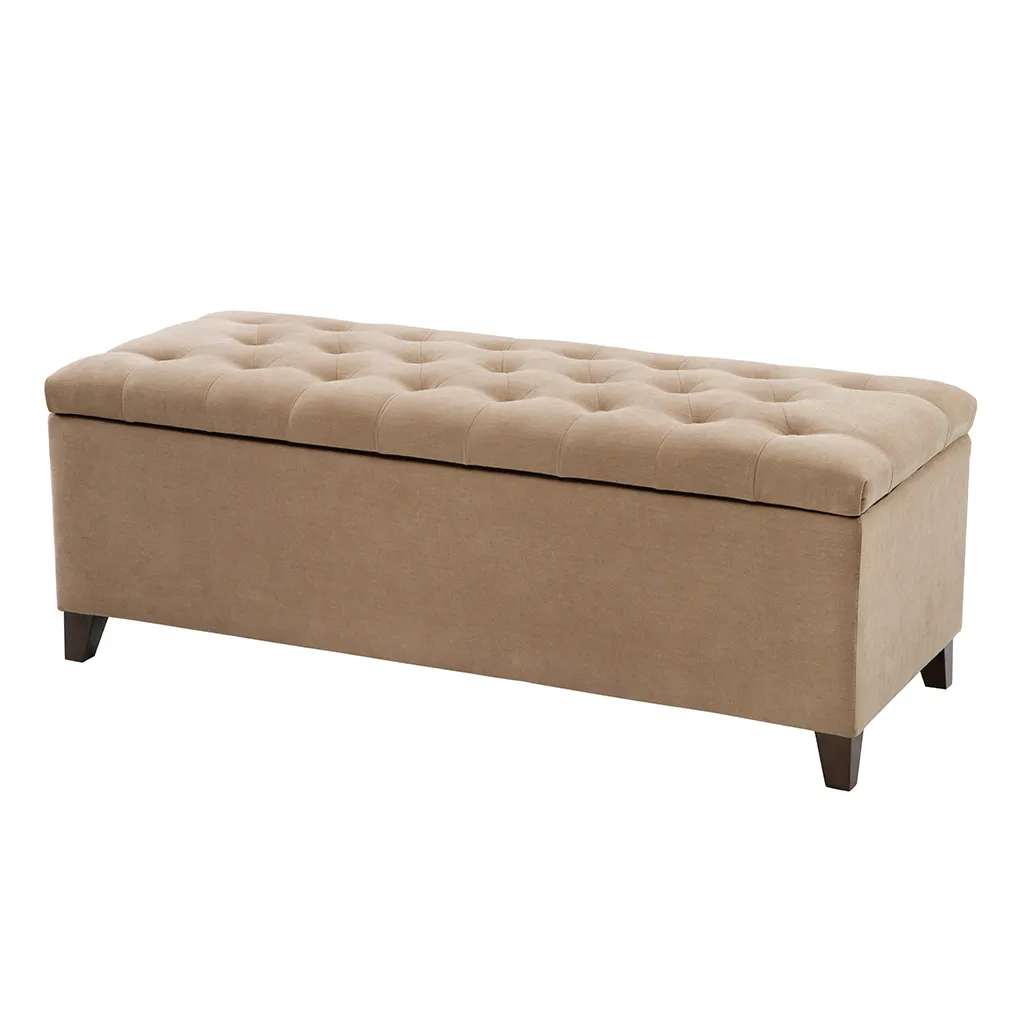 Gracie Mills Bianca Tufted Upholstered Storage Bench with Soft Close