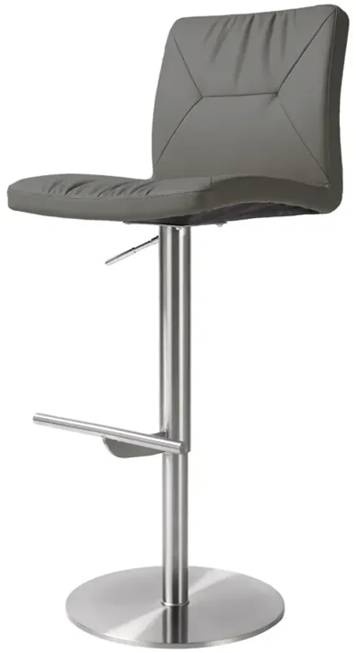 Belen Kox Luxe Adjustable Grey Vegan Leather Stool, Belen Kox