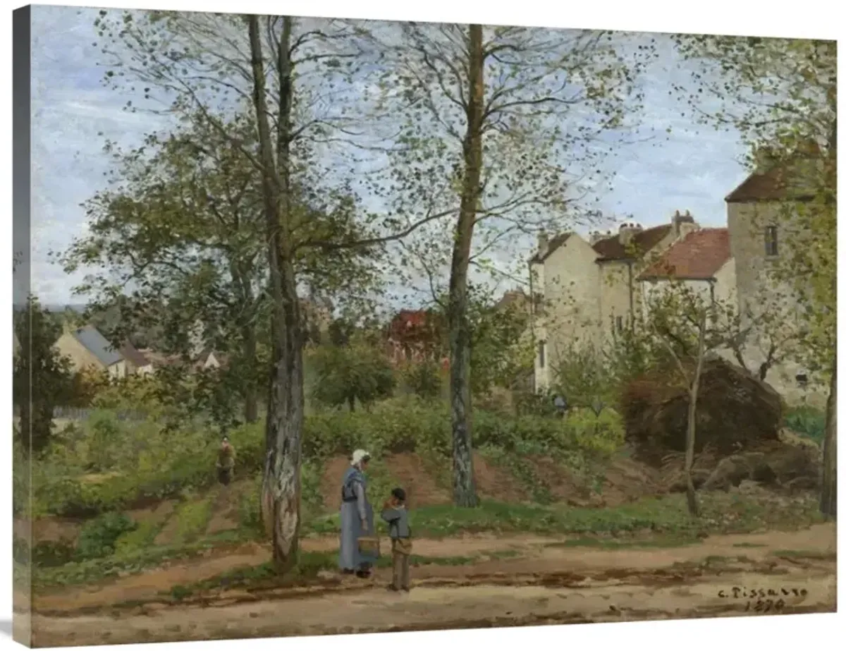 Houses at Bougival (Autumn)-Canvas Art-40x30