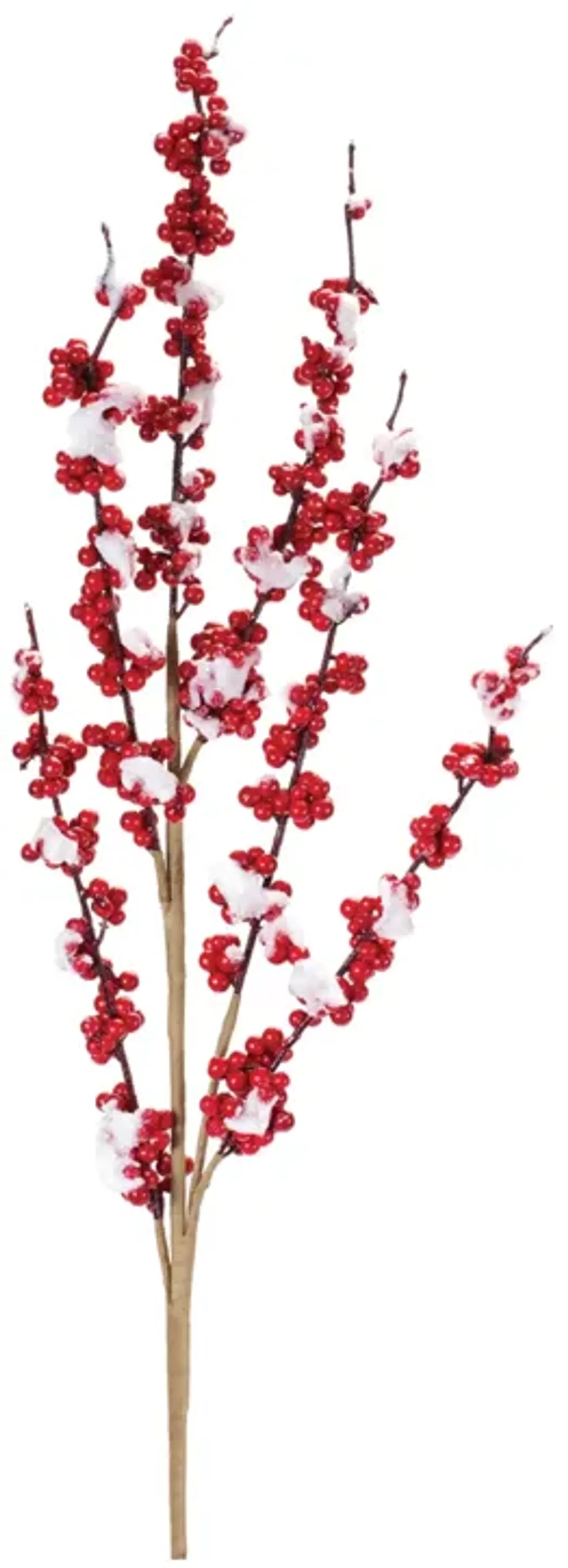 "Set of 12 Flocked Berry Twig Sprays – Realistic Artificial Branches for Holiday Decor