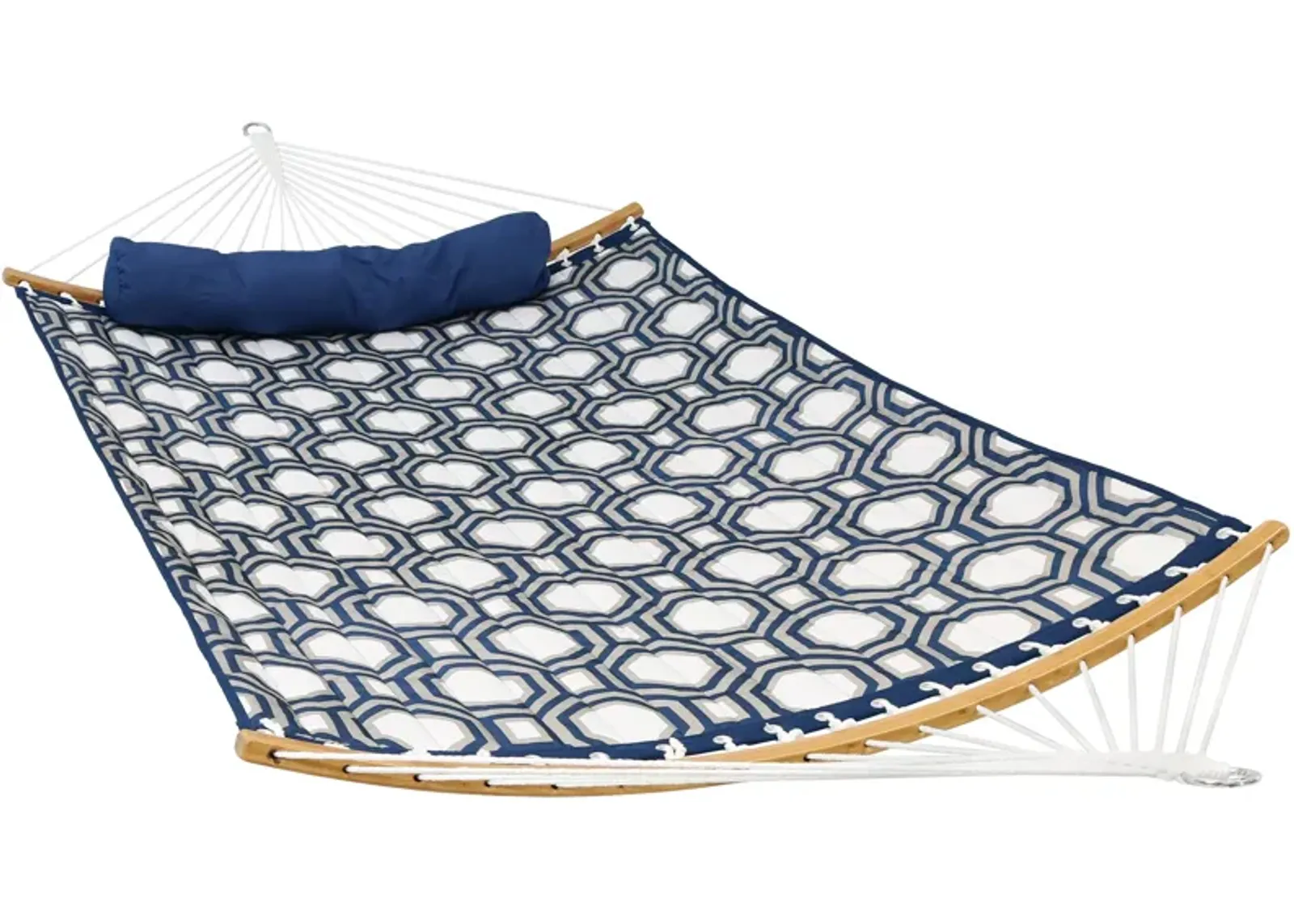 Sunnydaze 2-Person Quilted Hammock with Curved Spreader Bars