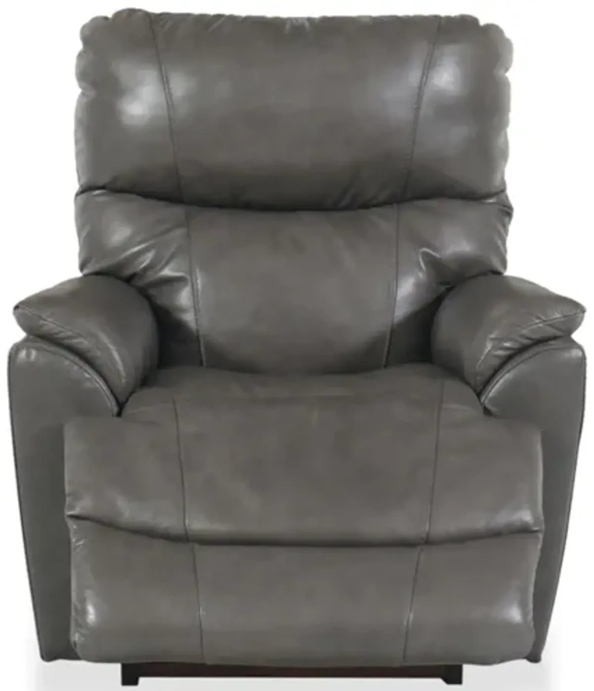 Trouper Grey Leather Rocking Recliner