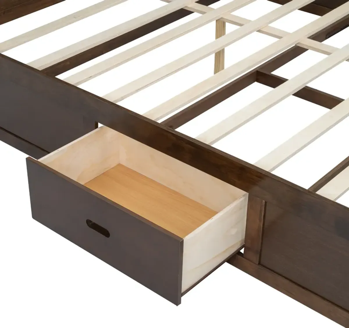 Merax Wood Platform Bed with Multi-storage Headboard