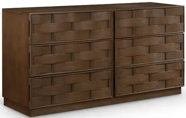 Meridian Furniture Weave Brown Dresser