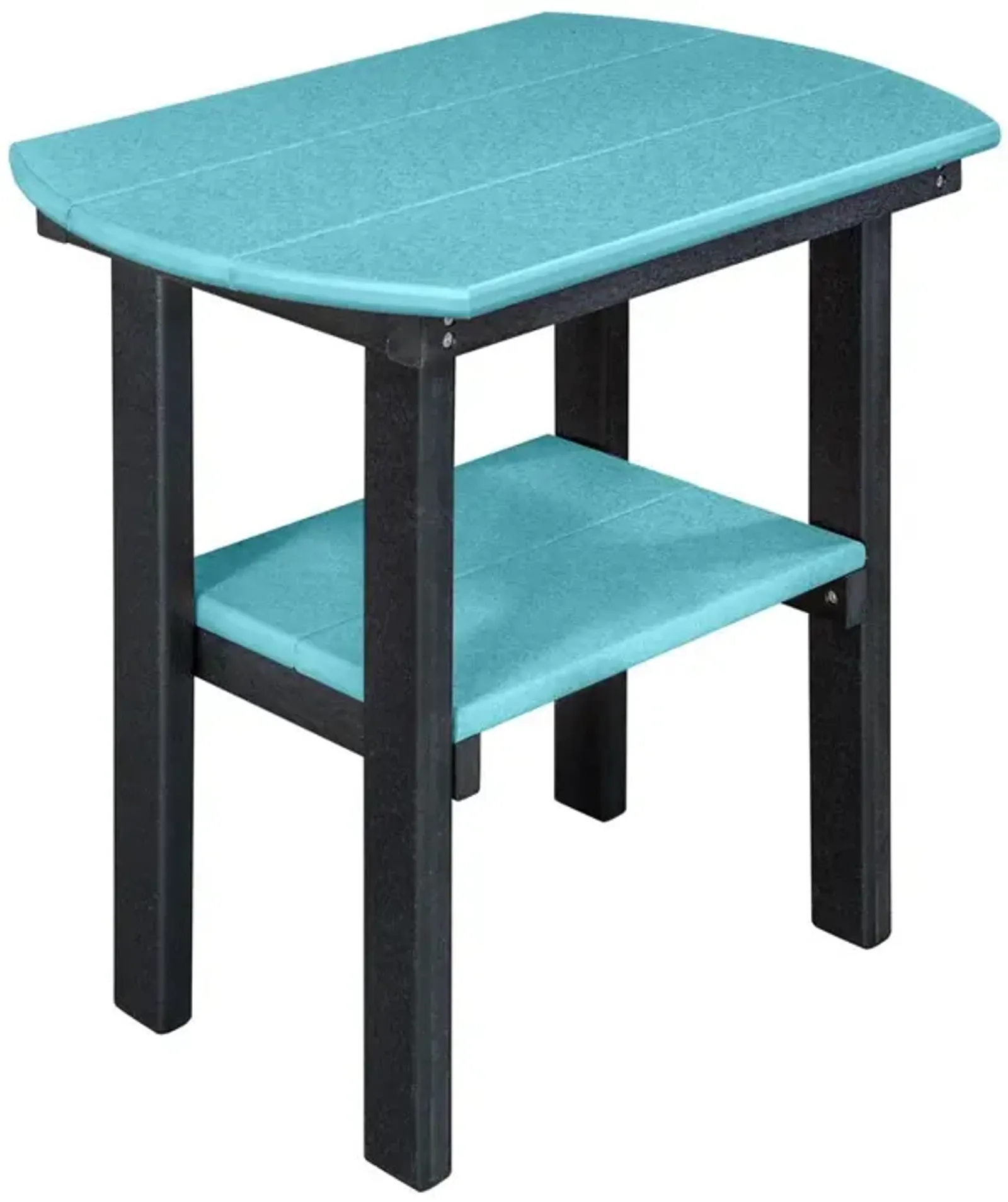 OS Home and Office Model 525ARB Oval End Table in Aruba Blue with a Black Base, Made in the USA