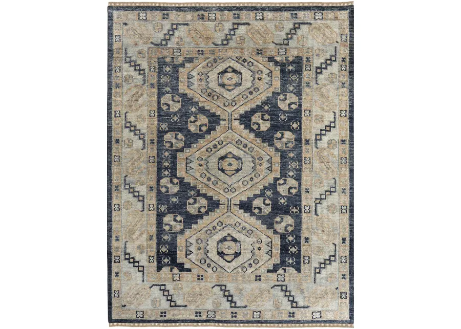 Fillmore 6943F 2'6" x 12' Blue/Ivory Runner