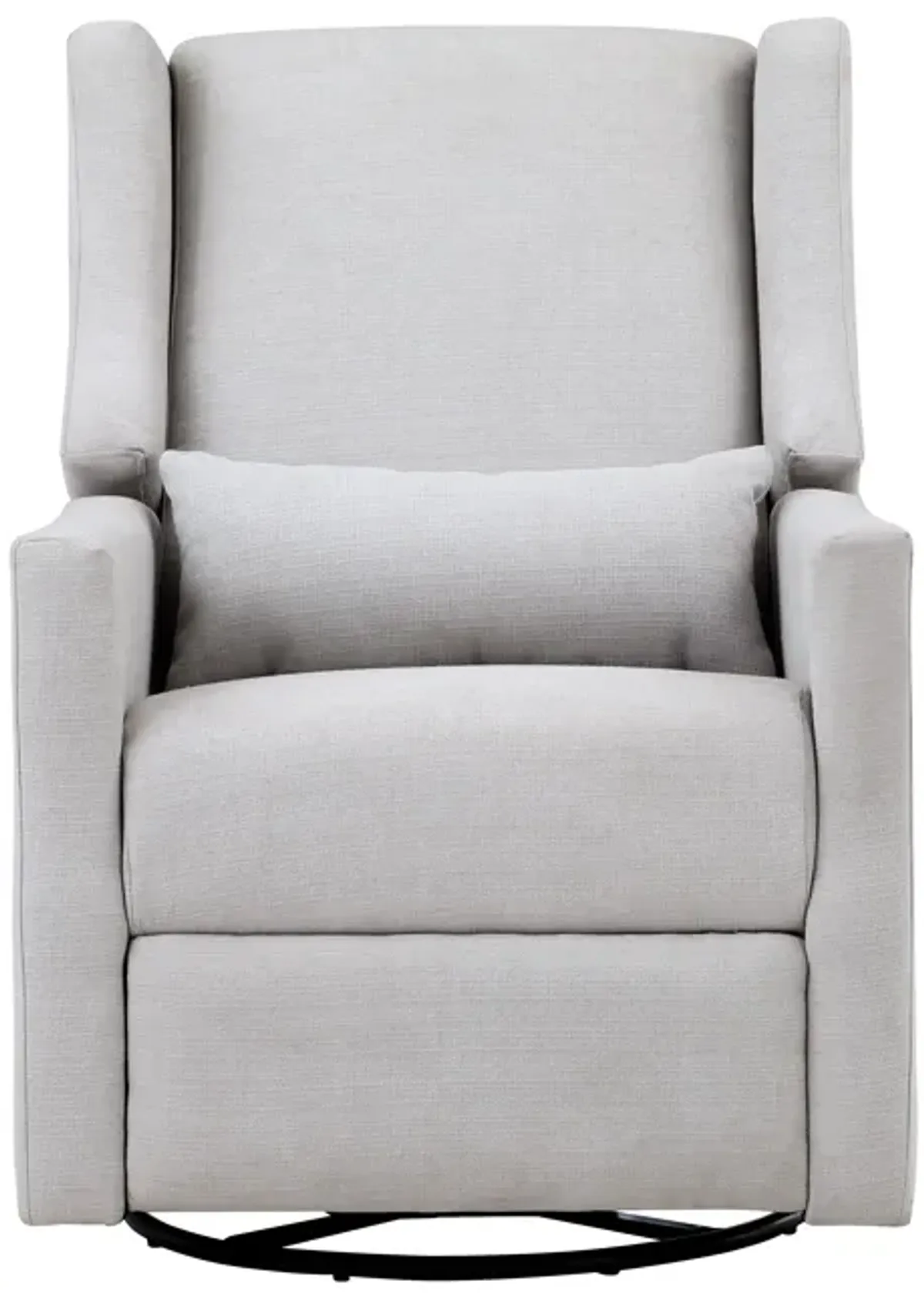 Pronto Swivel Glider Recliner with Pillow Blanco Fabric