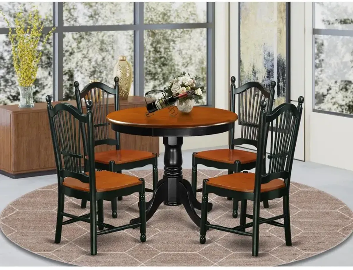 Dining Room Set Black & Cherry