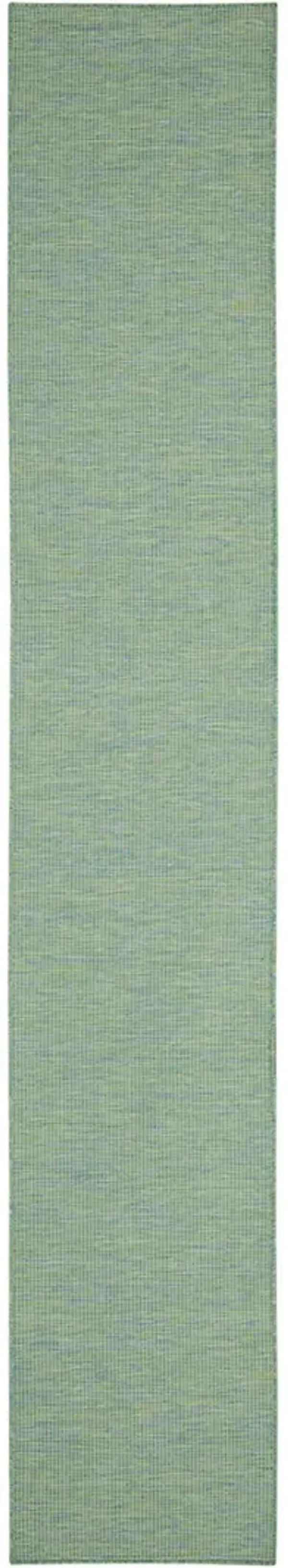 Positano POS01 Blue/Green 2'2" x 12' Rug