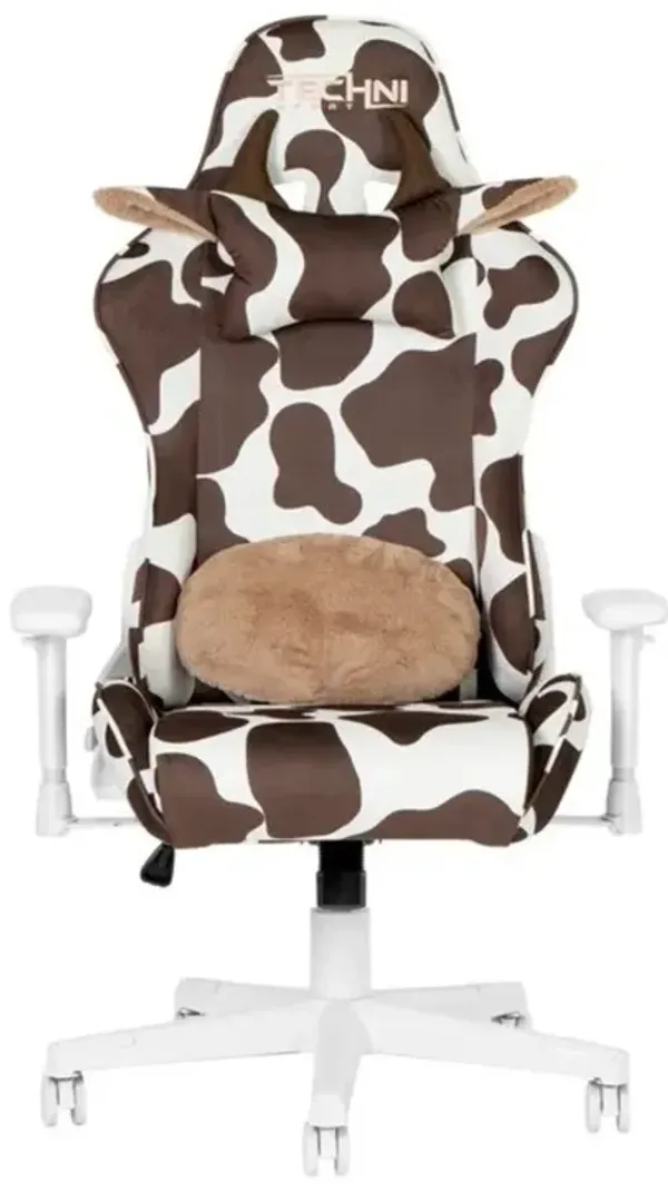 Techni Sport TS85 Brown COW Series Gaming Chair