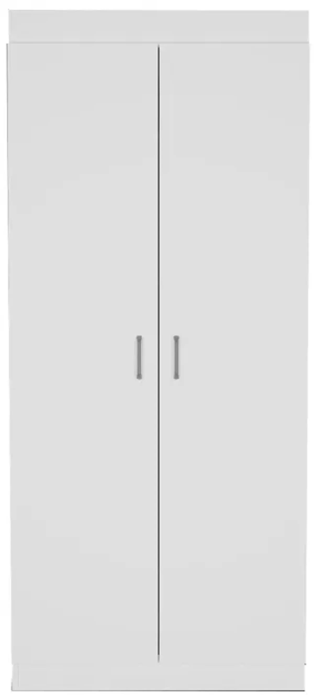 DEPOT E-SHOP Chad Pantry Double Door Cabinet, Five Shelves,Three Interior Door Shelves, White