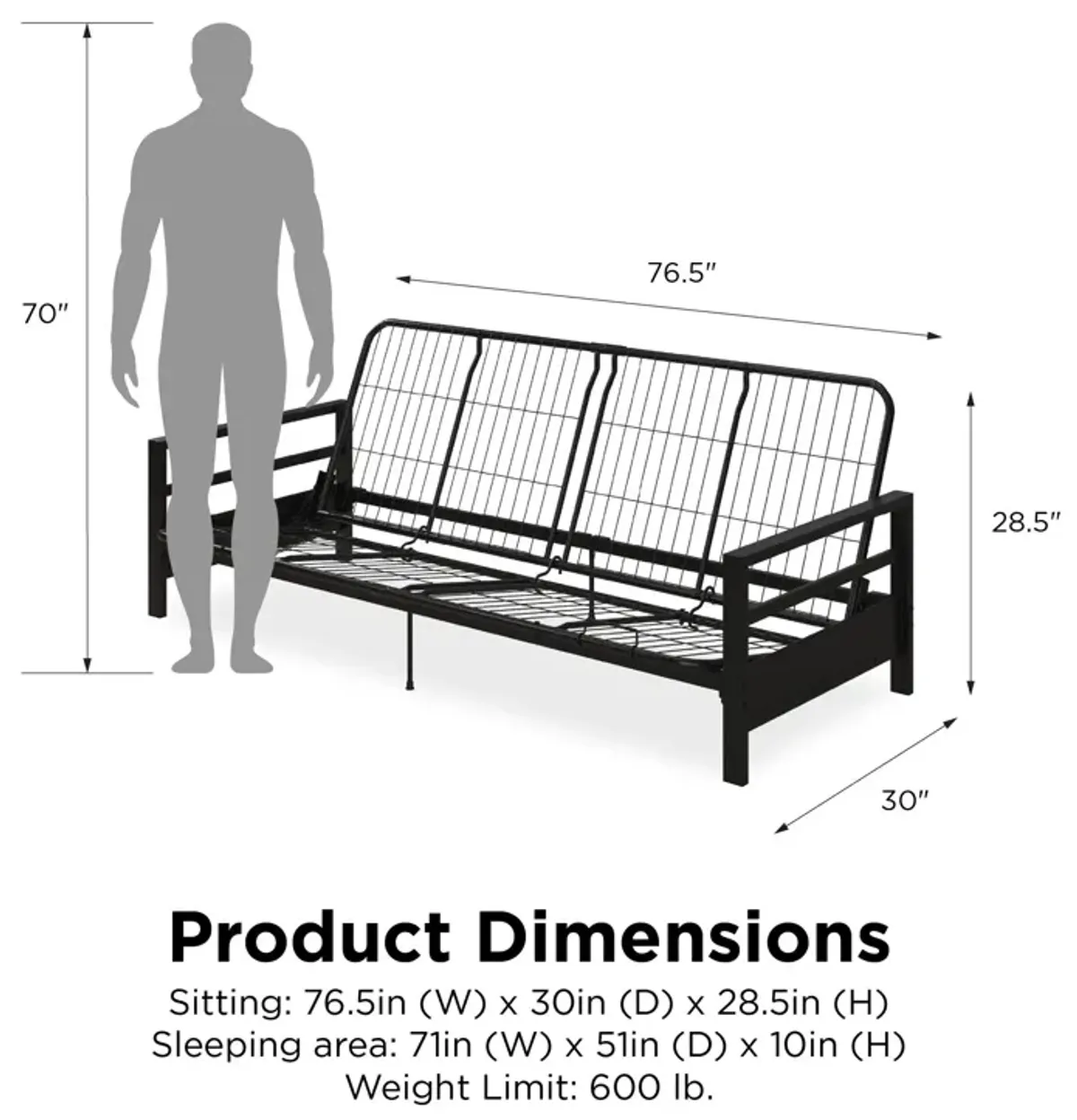 Mason Metal Futon Frame