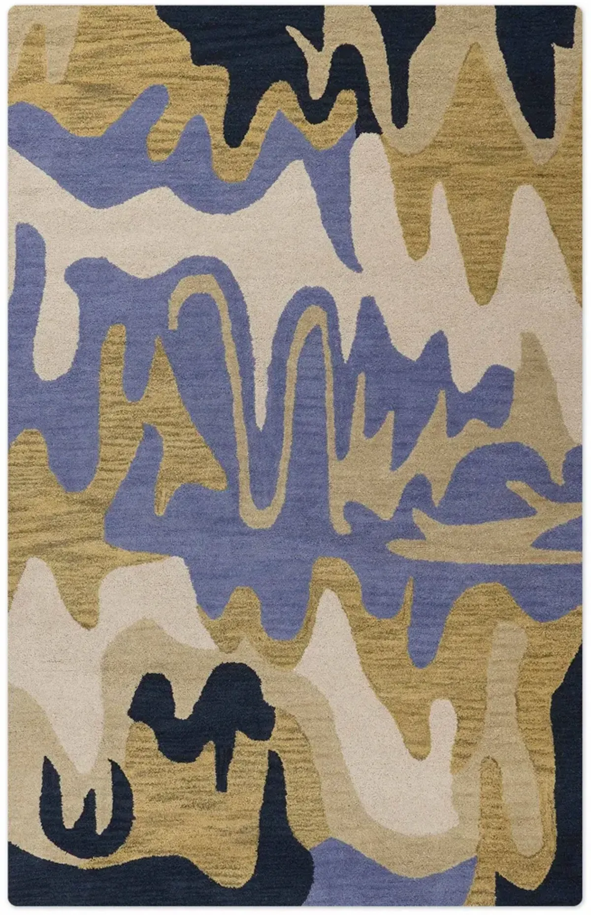 RUGSOTIC CARPETS HAND TUFTED WOOL ECO-FRIENDLY AREA RUGS  - 5'x8', Rectangle Shape, Multicolor, Abstract Modern Design, High Pile Thick Handmade Area Rugs for Living Room, Bed Room (K00S10)
