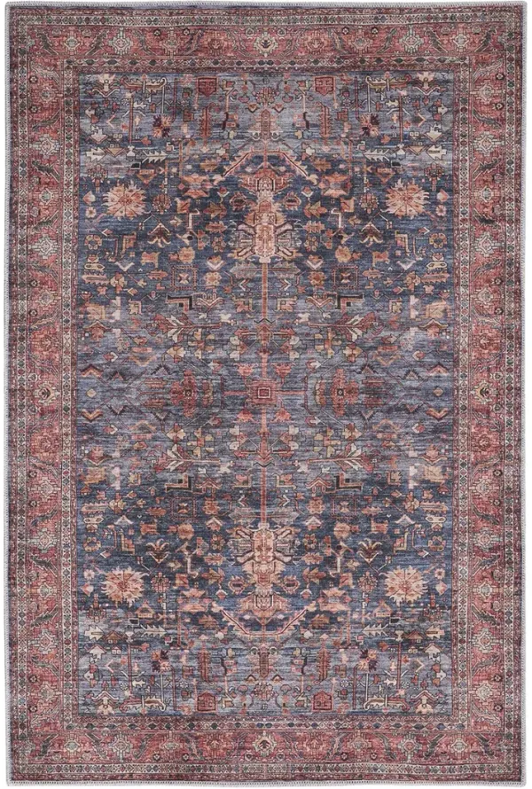 Grand Washables GRW02 Navy/Brown 4' x 6' Rug