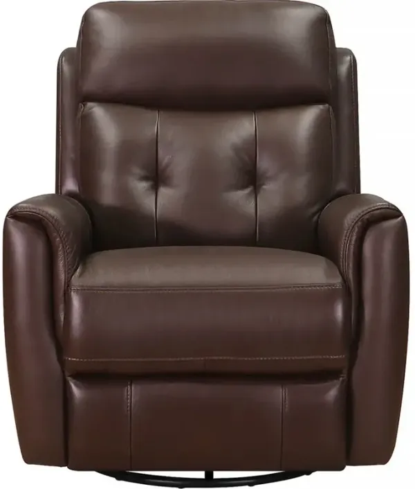 Torino Manual Swivel Glider Leather Recliner