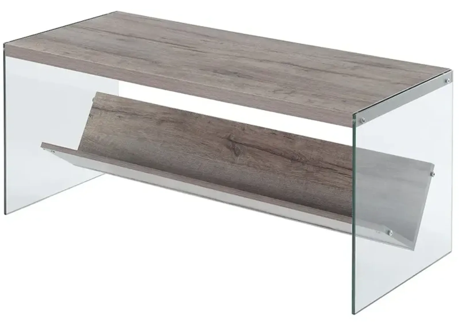 Convenience Concepts SoHo Glass Coffee Table with Shelf