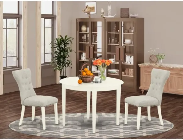East West Furniture Dining Room Set Linen White