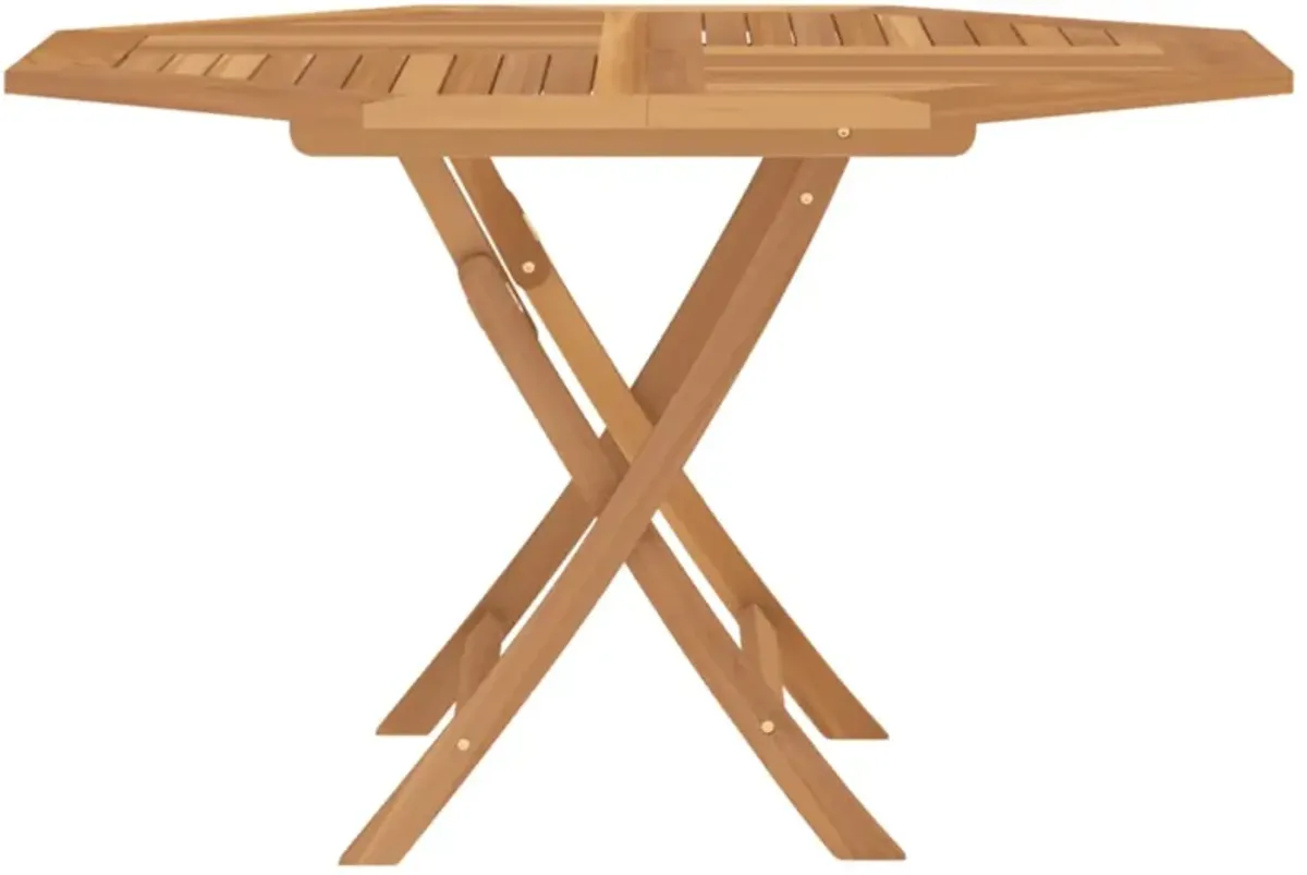 vidaXL Folding Patio Table 47.2"x47.2"x29.5" Solid Wood Teak