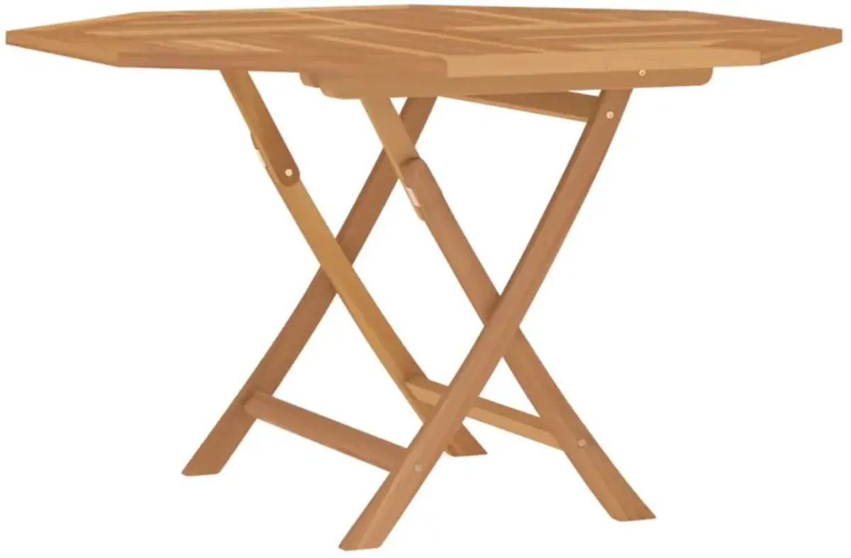 vidaXL Folding Patio Table 47.2"x47.2"x29.5" Solid Wood Teak