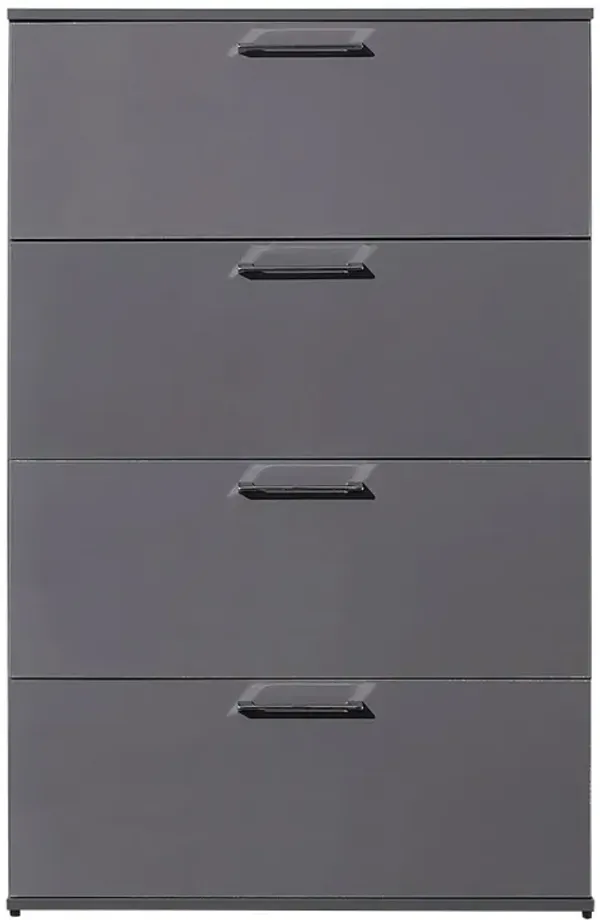 FC Design Klair Living Glossy Four-Drawer Jumbo Chest