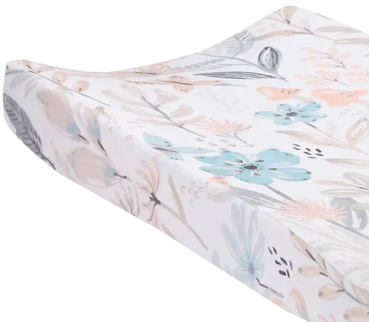 Lambs & Ivy Baby Blooms Watercolor Floral/Butterfly Soft Changing Pad Cover