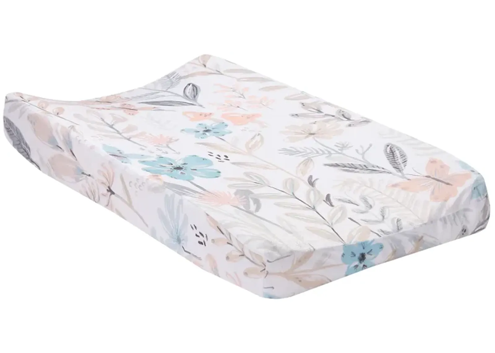 Lambs & Ivy Baby Blooms Watercolor Floral/Butterfly Soft Changing Pad Cover