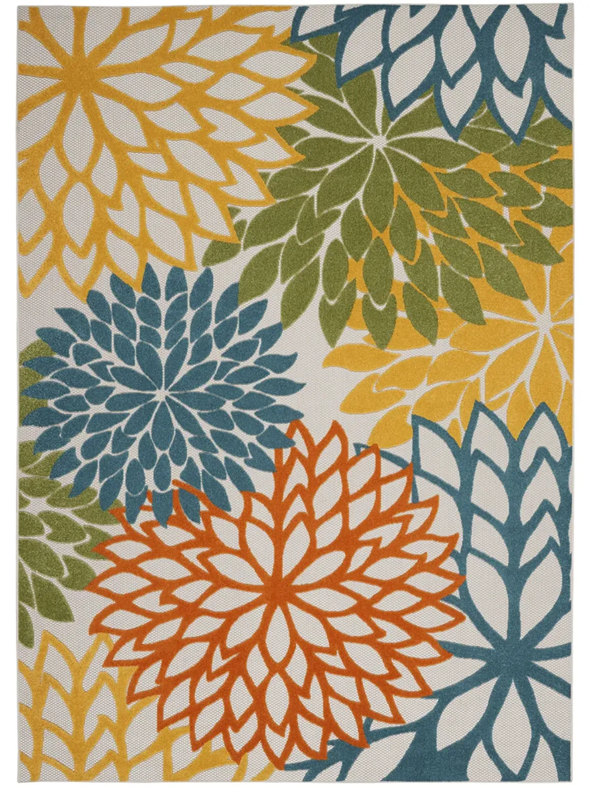Aloha ALH05 Turquoise/Multicolor 5'3" x 7'5" Rug