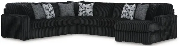 Midnight-Madness 4-Piece Sectional with Chaise