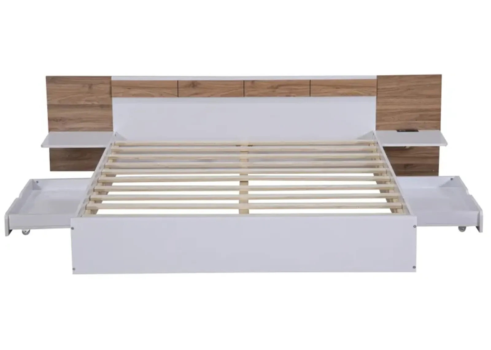 Merax Platform Bed with Headboard and Drawers