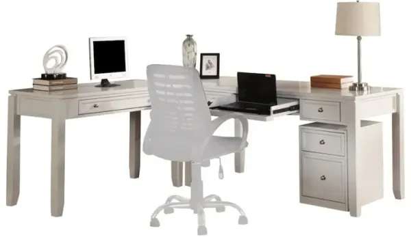 Parker House Furniture Parker House Boca L Shape Desk with Lateral File