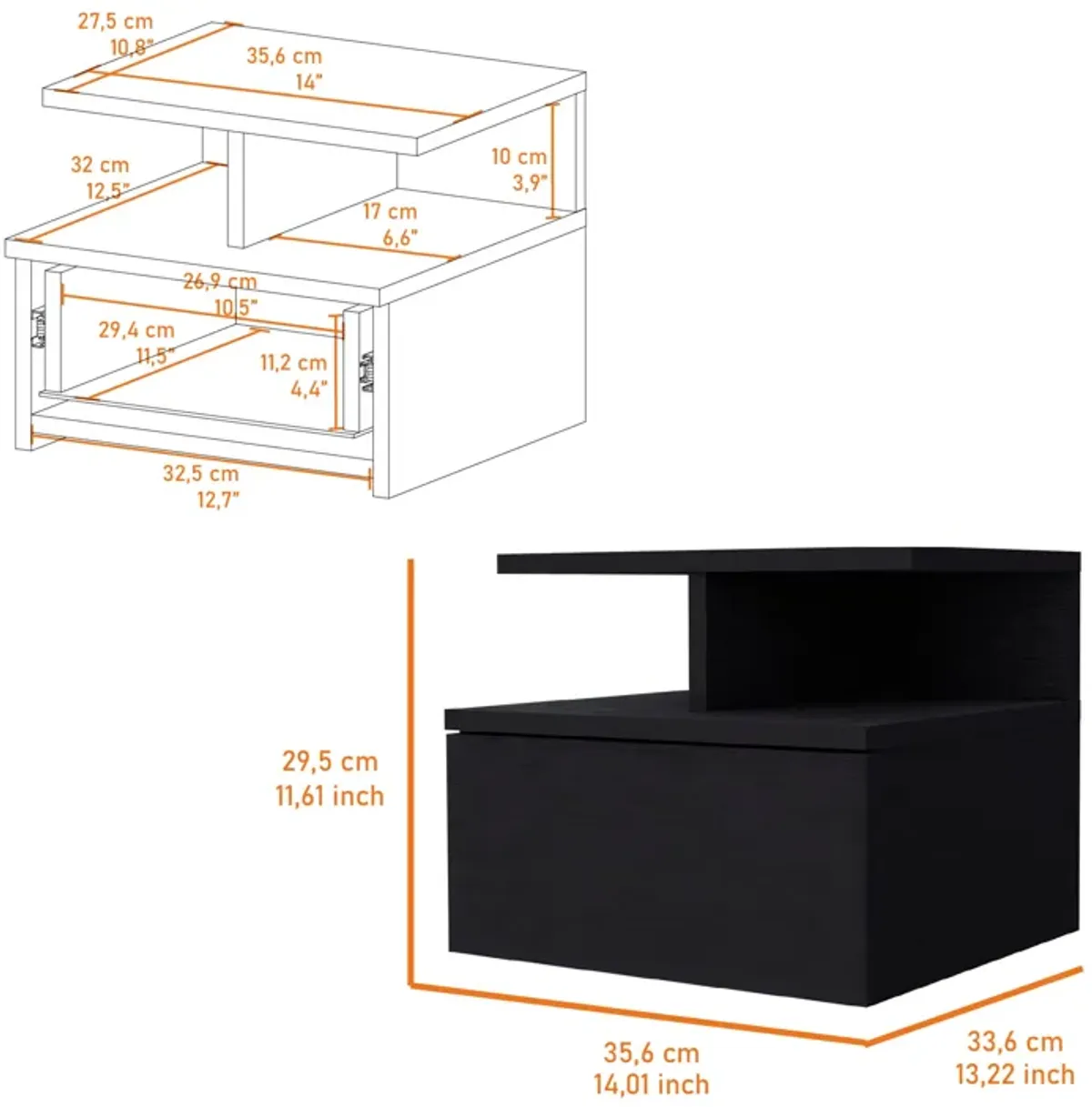 Augusta Floating Nightstand