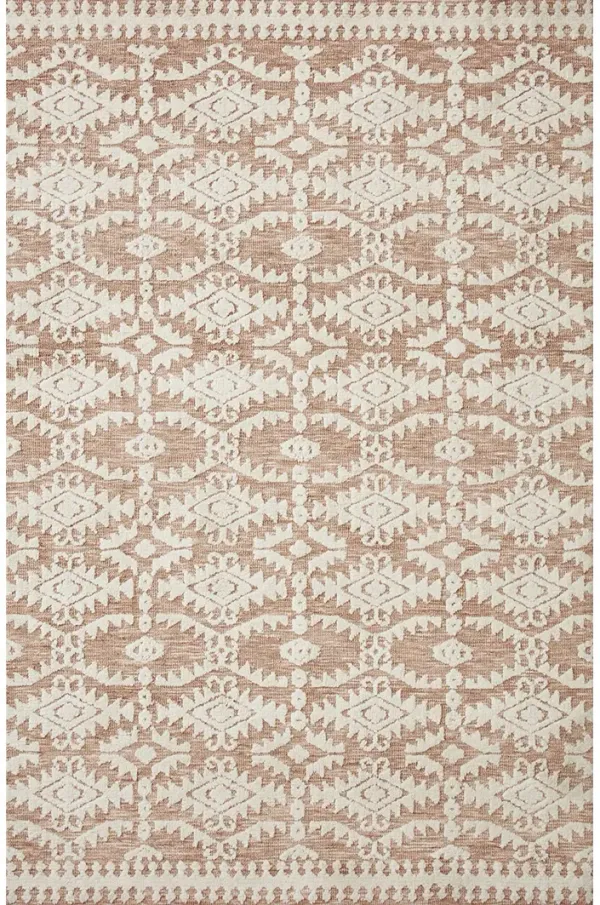 Yeshaia YES06 Terracotta/Ivory 7'9" x 9'9" Rug