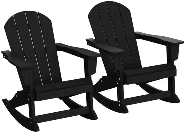 WestinTrends 2 piece set Outdoor / Patio Poly Adirondack rocking chairs ( 2 seater )