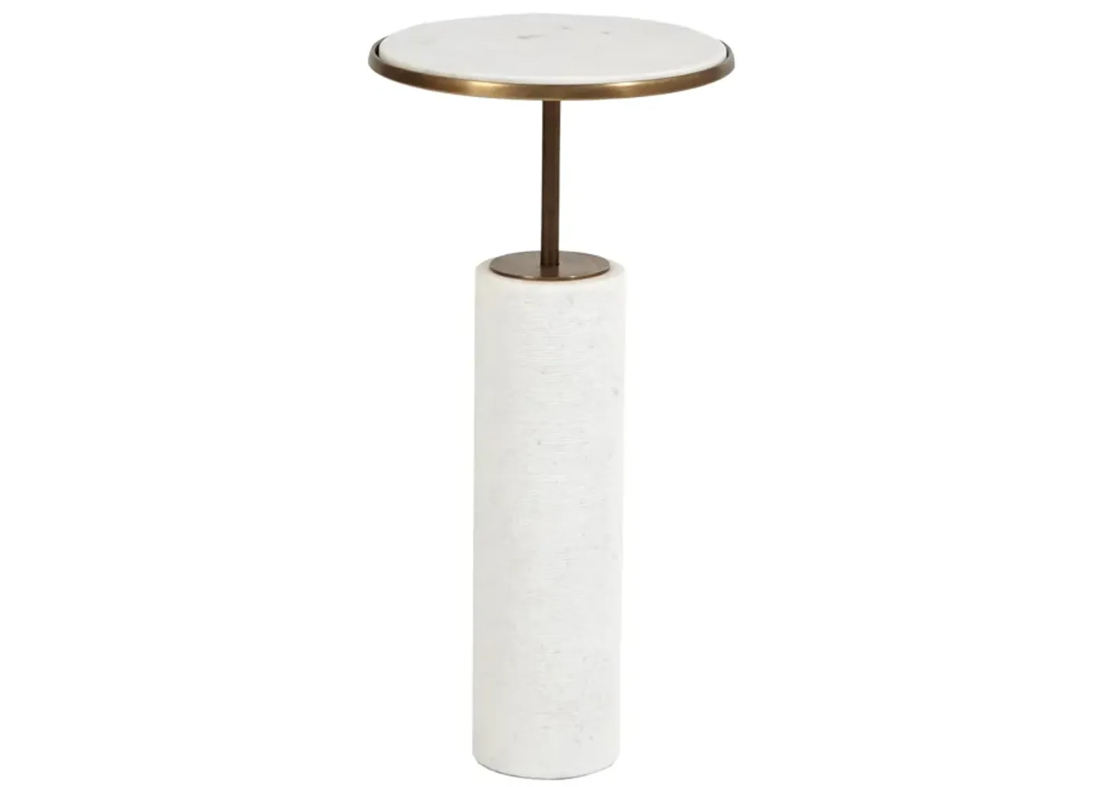 Tall Cored Marble Table-Bronze