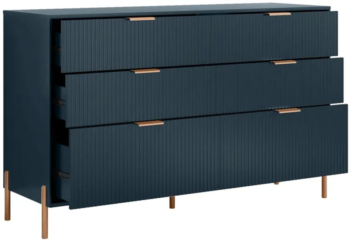 FESTIVO Modern 6-Drawer Double Dresser- Stylish Bedroom Storage Solution