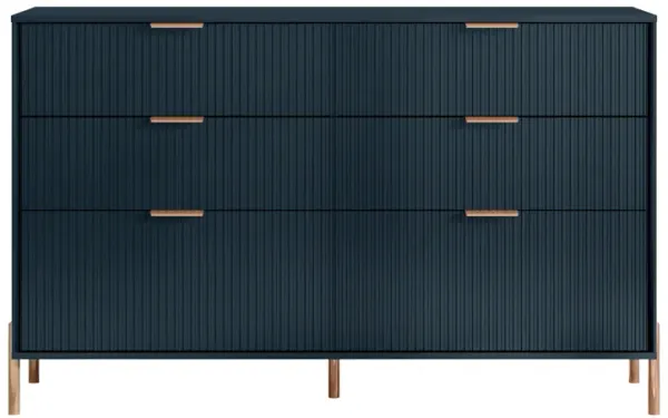 FESTIVO Modern 6-Drawer Double Dresser- Stylish Bedroom Storage Solution