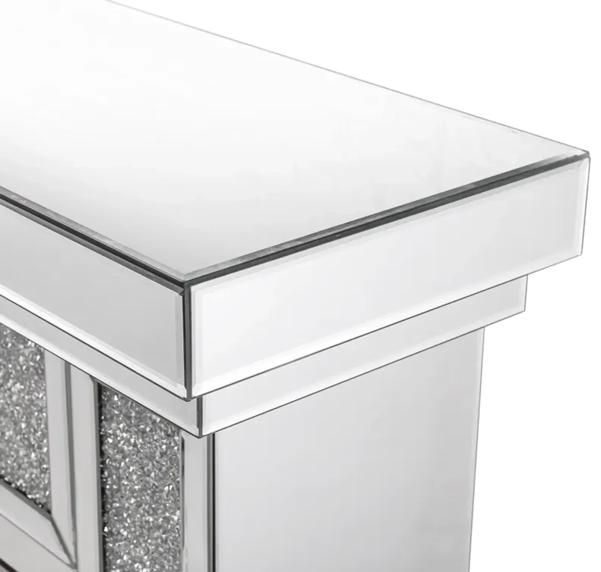 Streamdale Acrylic Diamond Mirror Mantelpiece with Electric Heater