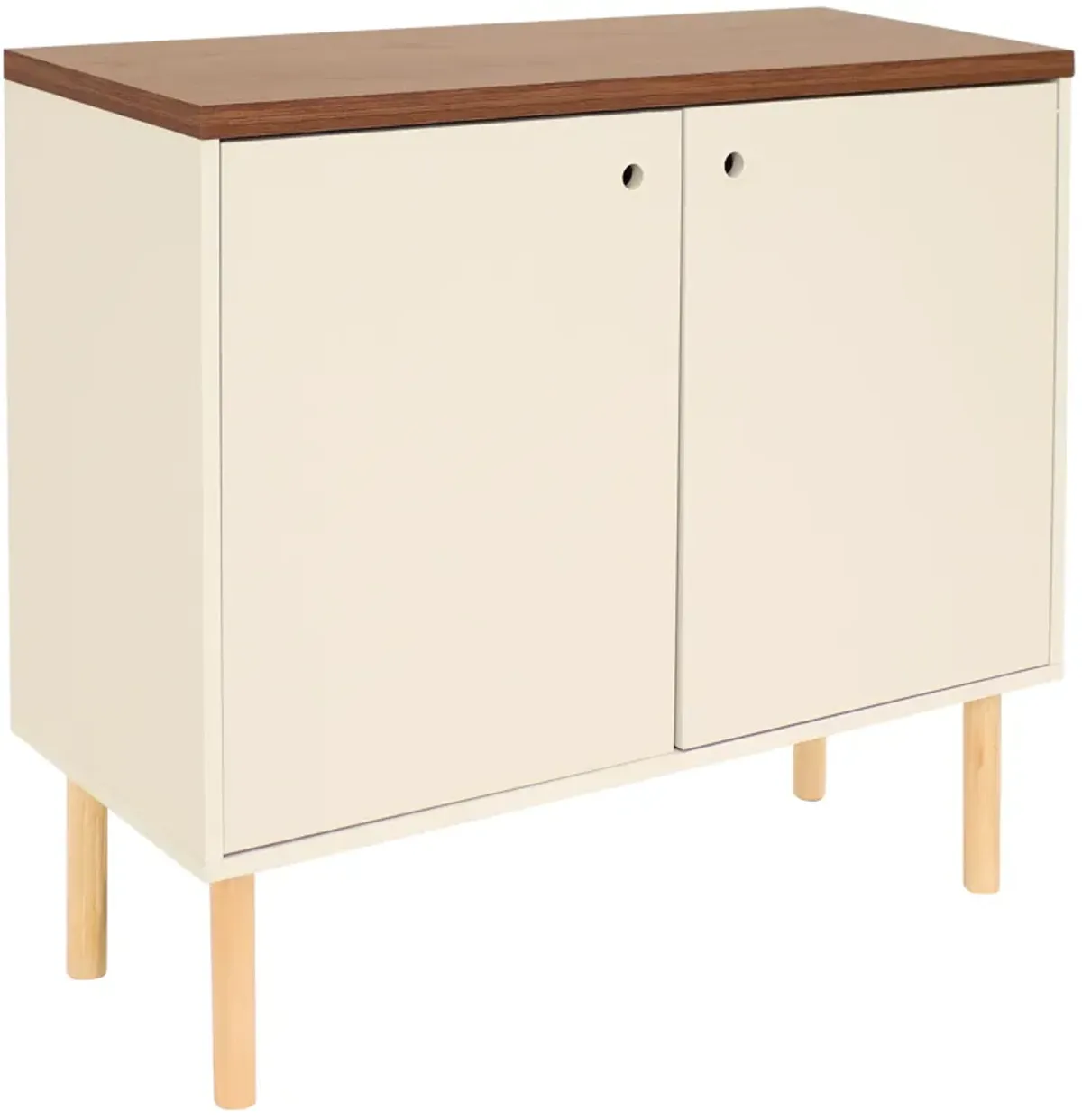 Sunnydaze Mid-Century Modern 2-Door Accent Buffet Cabinet