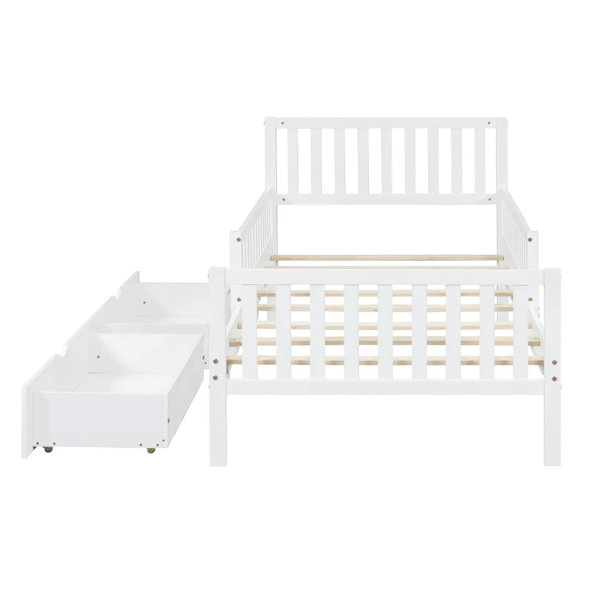 Merax Platform Bed with Guardrails