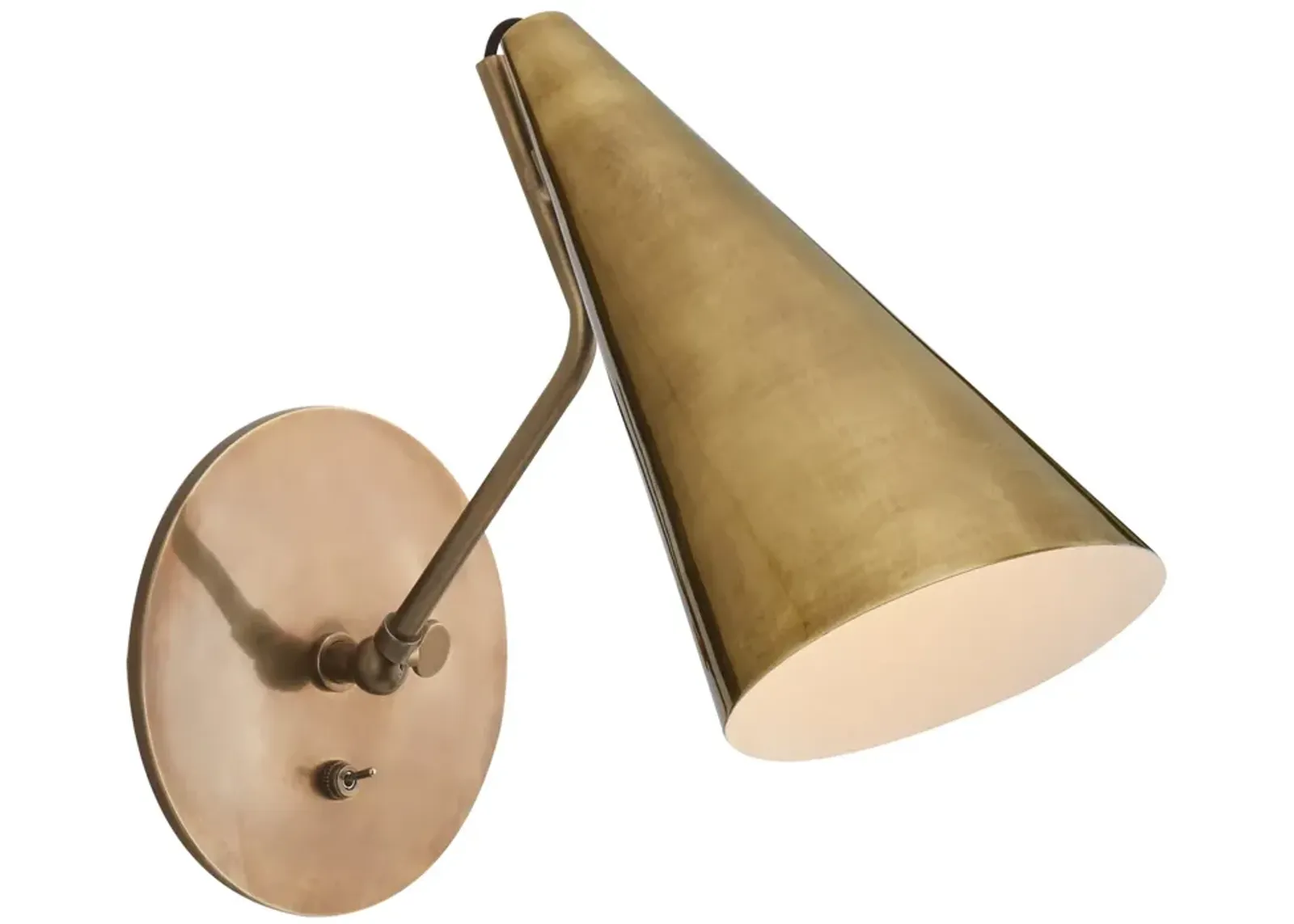 Clemente Wall Light in Hand-Rubbed Antique Brass