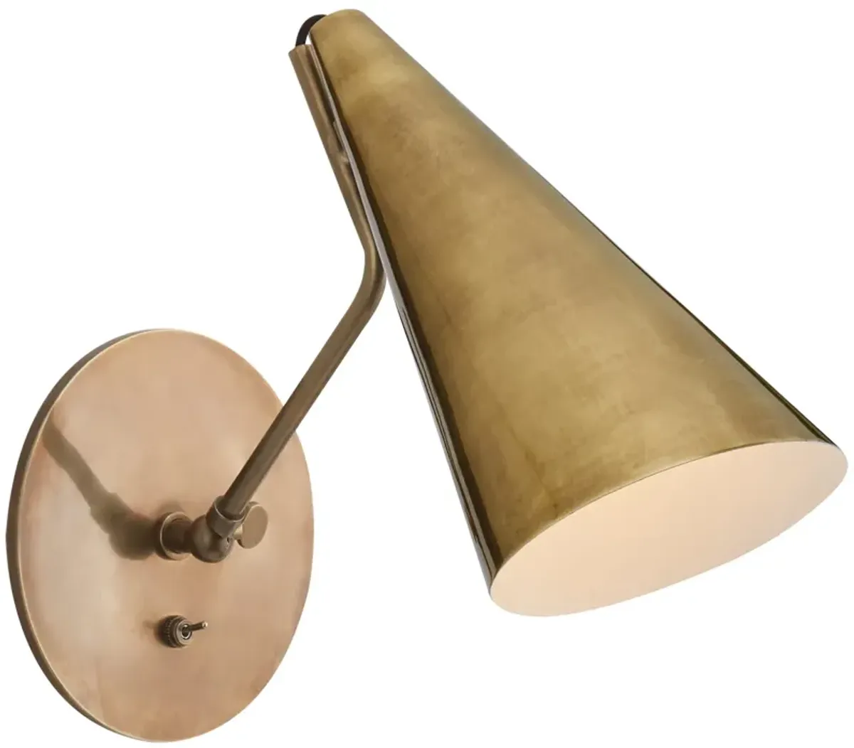 Clemente Wall Light in Hand-Rubbed Antique Brass