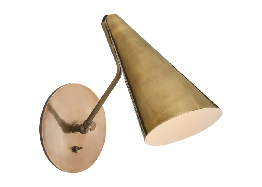 Clemente Wall Light in Hand-Rubbed Antique Brass