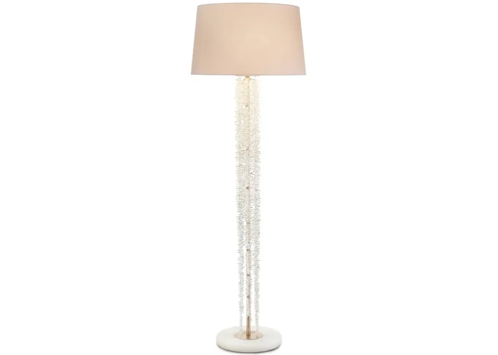 Cascading Crystal Waterfall Floor Lamp