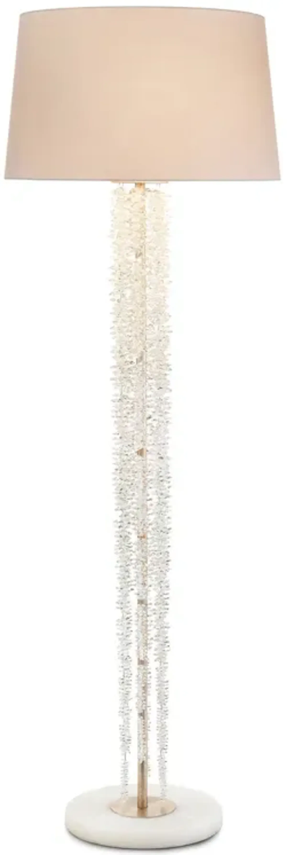 Cascading Crystal Waterfall Floor Lamp