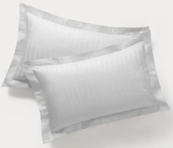 Brooks Brothers Sateen Stripe Cotton Sham Case Pair