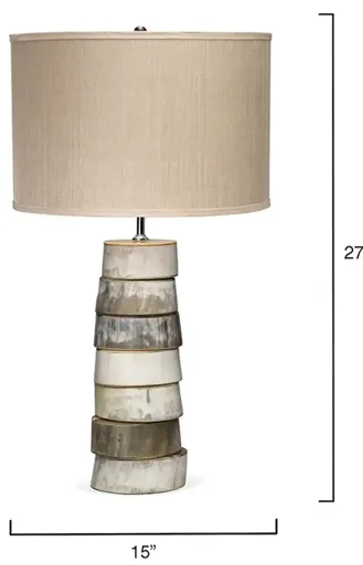 Stacked Horn Table Lamp