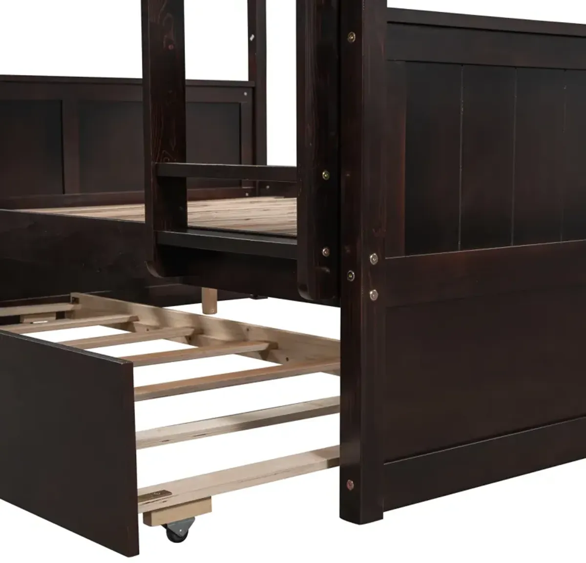 Full Over Full Bunk Bed With Twin Size Trundle