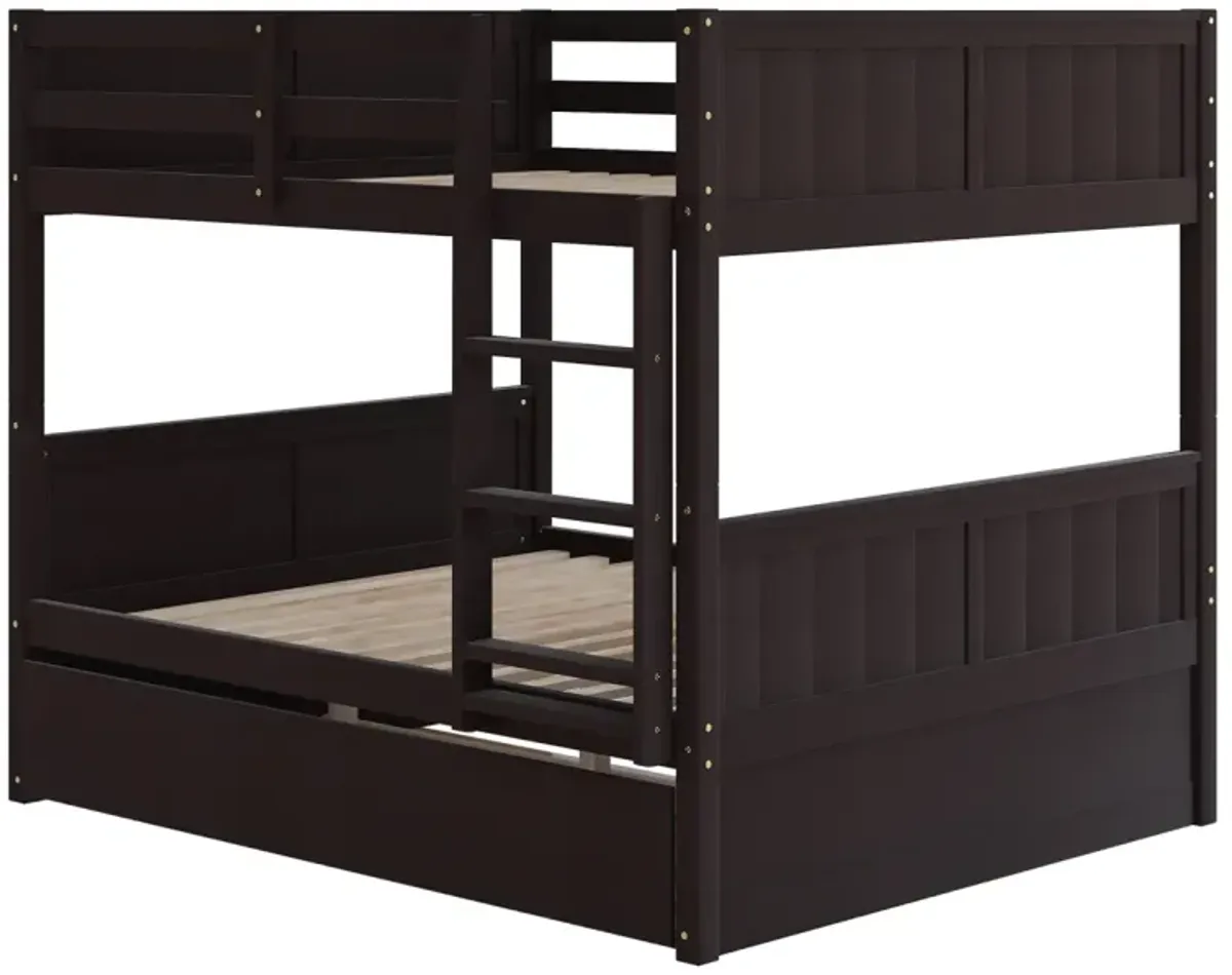 Full Over Full Bunk Bed With Twin Size Trundle